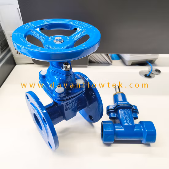 DIN3352 F4 Задвижка с резиновым клином и упругим седлом
