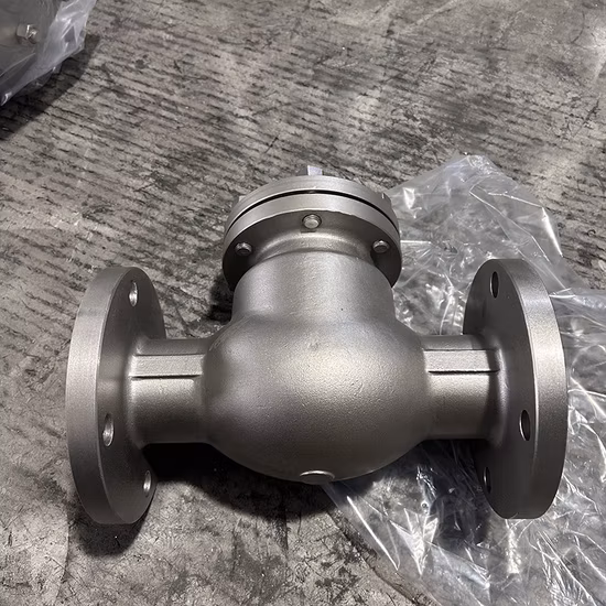 Литой ковкий чугунный фланцевый обратный клапан с двойной пластиной Откидной клапан Обратный клапан с поворотным шаром